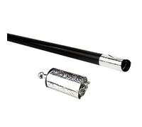 Licsaliwe Trick Cane - Metal Appearing Cane Prop, Telescopic Extendable Out Wand Black
