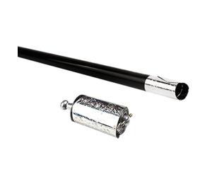Licsaliwe Trick Wand, Metal Appearing Cane Trick Prop, Telescopic Extendable Out Pocket Staff Black