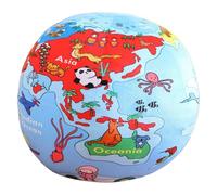 Licsaliwe World Map Globe Pillow, Soft Educational Plush Earth Ball for Room Decor and Early Learning, 14 inch