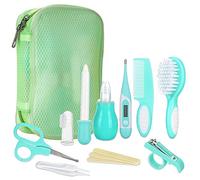 Lictin Baby Grooming Kit Newborn Care - 10PCS Baby Health Care Set Portable Baby Care Kit, Safety Cutter Baby Nail Kit for Nursing Baby Heath and Grooming (Mint Green)