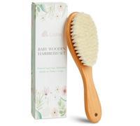 Lictin Baby Hair Brush, Natural Soft Goat Hair Brush, Newborn Cradle Cap Brush for Boys and Girls, Newborn Baby Essentials, Perfect Registry Gift