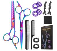 Lictin Hairdressing Scissors Set, 6.7-inch Straight Hair Scissors & Hair Thinning Scissors, Extra Sharp Stainless Steel Shears with Ergonomic Handle for Men Women Children Pets Dog Home Salon Barber