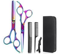 Lictin Hairdressing Scissors Thinning Scissors Set - 6.0 inch + Presentation Case/Box + Black Comb + Thinning Hair Comb + Black Hair Clip