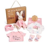 Lictin Newborn Baby Girls Gift, Baby Girl Gifts, Baby Shower Gifts for Girls, Baby Girl Gift Basket, Unique Baby Gift Essential Stuff, Gender Reveal Gifts, Bibs Swaddle Blanket Baby Girl Gifts