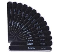 Lictin Pack of 16 Professional Nail Files Washable Double Sided Emery Board (100/180 Grit)