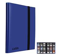 Lictin Trading Cards Album - 396 Side Loading Pocket with Elastic Strap, Card Binder Album Folder Card Collection Binder 22 Pages,18 Pockets Each Page(Blue)