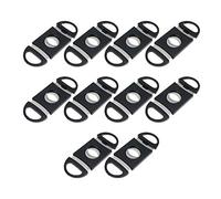 LICTOP Black Cigar Cutter Guillotine Stainless Steel Blade Cigar Clippers Tool with Plastic Handle 10pcs