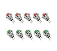 LICTOP Micro Button Cap Switch 8mm Mounting Holes Momentary Push On Off 2 Colour Pack of 10