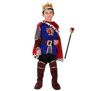 Licus Boy Medieval Lord Prince Noble King Halloween Costume Cosplay Role Play Dress up (Blue, 7-9 Years)