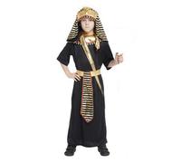 Licus Boys Kids Egyptian Pharaoh Halloween Cosplay Costume Tunic Black