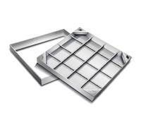 Lid Cover,304 Stainless Steel Manhole Cover And Frame, Square Septic Tank Lid Flush Mount, For Stormwater Wells, Sewers, Sewage Basin(90x90cm)