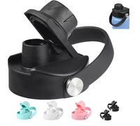 Lid for Hydro Flask 32/40/64 oz Wide Mouth, Replacement Chug Cap with Flex Handle, BPA Free, Dishwasher Safe, Top Water Bottle Accessory, Black