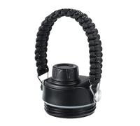 Lid for Yeti Rambler 26 36 46 64 oz Bottles | Screw Top with Flex Paracord Handle, Chug caps for Yeti Kids Jr 12 18 Ounce Cup | BPA Free Leakproof Cover | Replacement Water Bottle Accessories | Black