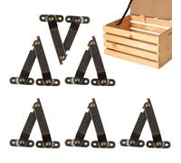 Lid Hinge, Soft Close Bracket, Heavy Duty Hardware Set, 6-Piece Adjustable Mechanism, 3.31 x 1.26 x 0.43 Inches, Sturdy Locking Support, For Cabinet Toy Box Bench Coffee Table Use
