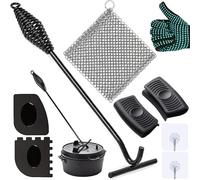 Lid Lifter, Dutch Oven, 42 cm Lifter, Fire Pot Lid Lifter, Hook Dutch, Ring Cleaner, Cast Iron Cleaner Made of 316 Stainless Steel, Dutch Oven Accessories for BBQ, Grill, Camping, Cast Iron Pots