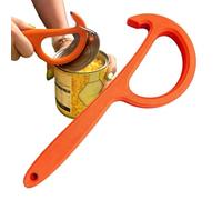 Lid Lifter - Ring Pull Can Opener, Easy Open Ergonomic Handle, Manual Pull Tab Lever, No- Rim Tool, Kitchen Safety Gadget, Black Heavy Duty Hook for Camping