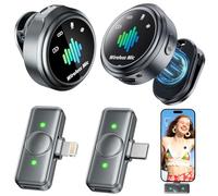 LID LIRDDY Mini Microphone for iPhone: Wireless Lavalier Microphone for Android - Noise Canceling Magnetic Clip Lapel Mic - Vlogging Recording & Pro Video for Content Creators