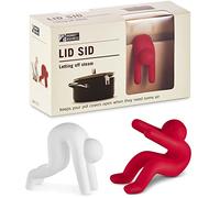 Lid Sid: Pot Lid Lifter | Pot Holder that Prevents Boil Overs | Fun and Helpful Kitchen Gadget | Cute Cooking Accessory by Monkey Business