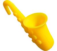Lid Sid Pot Saucepan Lid Holder Lifter Steam Release Holder Silicone Saxophone Shape Lid Holder Yellow 1pc