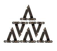 Lid Stay - 6 Piece Soft Close Toy Box Hinges,Adjustable Heavy Duty Bracket Hardware Locking for Mechanism Cabinet Bench Coffee Table Down