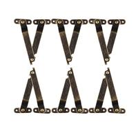 Lid Stay Hinge - 6 Piece Soft Close Hinges for Toy Box,Adjustable Heavy Duty Bracket Hardware Locking for Mechanism Cabinet Bench Coffee Table Down