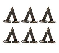 Lid Support Hinge - 6 Piece Heavy Duty Toy Box Hardware, Adjustable Lift Down Mechanism | Rust Resistant Steel Construction, Smooth Opening Closing Action, Bench Coffee Cabinet Installation