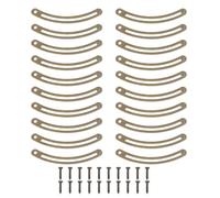 Lid Support Hinge Set Copper Vintage Style Rustproof Lid Stay Hinge for Wooden Box Furniture Jewelry Storage Chest Gift Box 20 Pieces 3.58x0.39 Inches (Bronze Color)