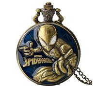 LIDCOM Hot Platform Quartz Pocket Watch Bronze Full Hunter Necklace Pendant Anime Clock,Blue