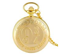 LIDCOM Hot Platform Quartz Pocket Watch Bronze Full Hunter Necklace Pendant Anime Clock,Luxury Gold