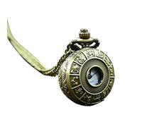 LIDCOM Pocket Watch Retro Vintage Steampunk Quartz Necklace Carving Pendant Chain Clock Pocket Watch Men's and Women's Necklace Watches,Chinese Zodiac