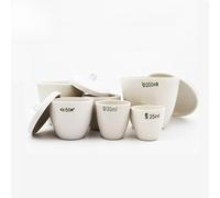 Lidded Porcelain Crucible Set - 5 mL to 300 mL sizes, available in packs of 1/2/5Pcs, suitable for laboratory experiments(25ml 5pcs)