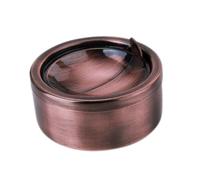 Lidded Stainless Steel Ashtray 4.3 Inch round Windproof