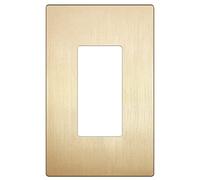 LIDER Brushed Finish Decorator Switch Cover, Screwless Wall Plate, Mid-Size 1-Gang 4.88" x 3.11", Unbreakable Polycarbonate Thermoplastic, UL Listed, LSWP-31M-BGD, Brushed Gold