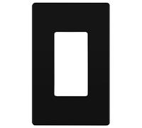 LIDER Decorator Wall Plate, Temperature and Impact Resistant UL Listed, Polycarbonate Thermoplastic, Matte Finish, Screwless Switch Cover for Modern Decoration, Mid-Size 1-Gang 4.88" x 3.11", Black