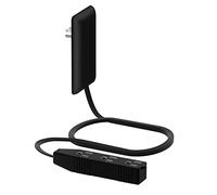 LIDER Flat-Face Outlet Extender with 3 Receptacles, Ultra-Thin Wall Plate Plug with Cord Extender and 3-Outlet Power Strip, 3ft Cord, LWE3-315-BK, Black