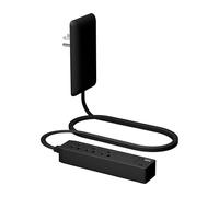 LIDER Outlet Extender with 3 Receptacles, 12W USB Type-A, and USB Type-C, Ultra-Thin Wall Plate Plug with Cord Extender, 3-Outlet Power Strip, Flat-Face, Slim Design, ETL-Listed, 3ft, Black