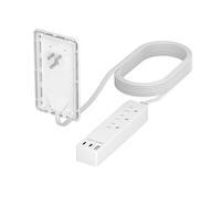 LIDER Outlet Extender with 3 Receptacles, USB Type A 21W and 2 USB Type C, USB Port, Ultra Thin Wall Plate Plug with Cable Extender, 3 Outlet Power Strip, Flat Face,