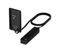 LIDER Output Extender with 3 Sockets, 21W USB Type A and 2 USB Type C, Ultra Thin Wall Plate Socket with Cable Extension, Triple Power Strip, Flat Side, Slim Design