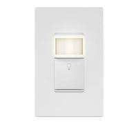 LIDER PIR Motion Sensor Switch with LED Guide Light, 1200 Sq. Ft. Coverage, No Neutral or Ground Required, Adjustable Time Delay, UL Listed, Wall Plate Included, White