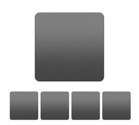 LIDER Screwless 1-Gang Blank Faceplate, Blank Plate for Wall Socket, Flat Cover for Standard UK Pattress Boxes, Flame-Resistant Polycarbonate, Round Edges, UKCA Certified, Space Gray, 5-Pack