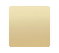 LIDER Screwless 1-Gang Blank Faceplate, Blank Plate for Wall Socket, Flat Cover for Standard UK Pattress Boxes, Flame-Resistant Polycarbonate, Round Edges, UKCA Certified, Gold