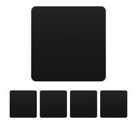 LIDER Screwless 1-Gang Blank Wall Plate, Flat Cover for Standard UK Pattress Boxes, Flame-Resistant Polycarbonate, Modern Low-Profile Design, Round Edges, UKCA Certified, Black, 5-Pack