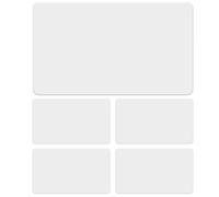 LIDER Screwless 2-Gang Blank Wall Plate, Flat Cover for 2-Gang Pattress Boxes, Flame-Resistant Polycarbonate, Modern Low-Profile Design, Round Edges, UKCA Certified, White, 5 Pack