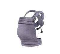 Liderbebe Baby Carrier Newborn to Toddler - Ergonomic,Velvet Fabric Breathable Mesh Cozy and Lightweight Infant Carrier for 7-44lbs,Enhanced Lumbar Support Hands-Free Parenting,All Seasons,Gray