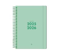 Liderpapel 25-26 Spiral Basic Mint Day Page A5 Bilingual FSC Paper 70 g.