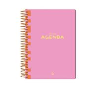 Liderpapel 25-26 Spiral Classic Pink Diapagine A5 Bilingual FSC Paper 70 g.