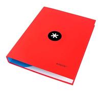 Liderpapel Antartik A4 Lined 4 Rings 25 mm Round Red