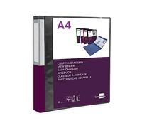 Liderpapel Canguro Binder 2 Rings 25 mm Mixed Polypropylene DIN A4 Opaque Black