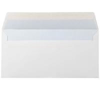 Liderpapel Envelope N.5 American White 115 x 225 mm Silicone Strip Open System Box of 500 Units
