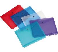 Liderpapel Folder Dossier Brooch 36669 Polypropylene Din A4 Pack of 5 Col.Assorted Transparent Multidrill